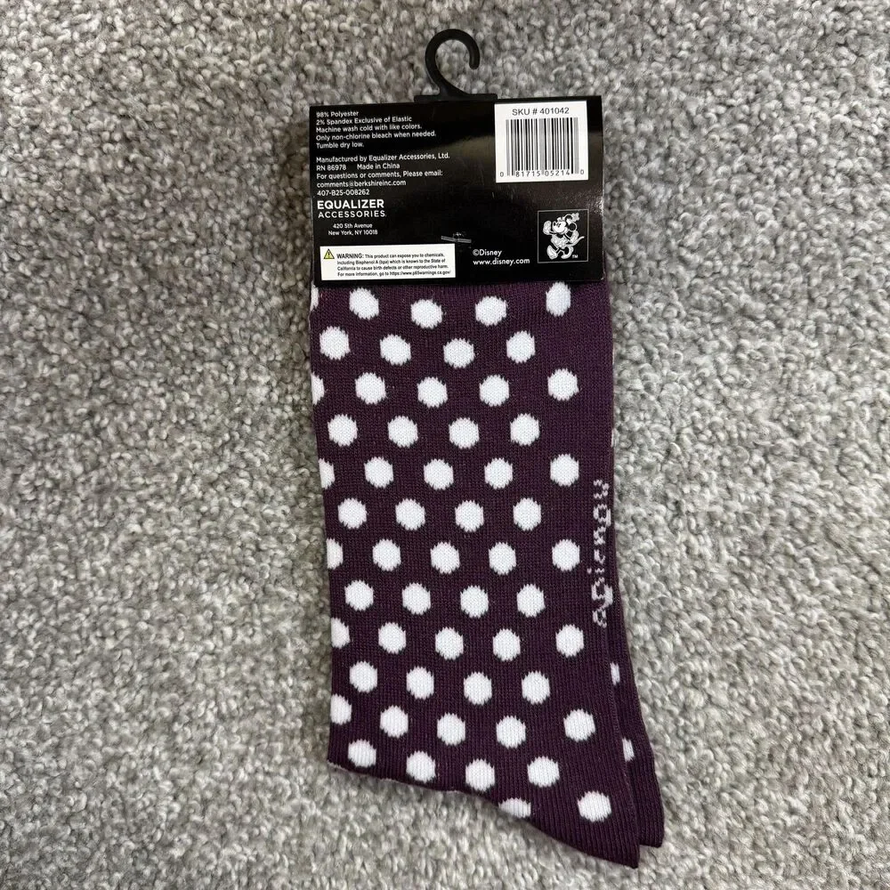 Disney Crew Socks Women One Size Minnie Mouse Snow White Princess 2 Pairs